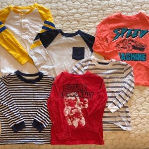 Oshkosh/Carter’s Boys long sleeve T-shirt set of 6